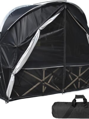 1 Person Cot Tent with Breathable Mesh Door and Screen Windows – Easy to Put Together, All-Weather Shelter for Camping & Backyard, Without Bed