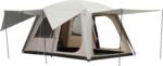 4-6 Person Camping Tent with 3 Door 2 Room Large Family Cabin Tents, Double Layer Waterproof Portable Glamping Tent, Big Tents for Outdoor Camping Hiking and Backpacking