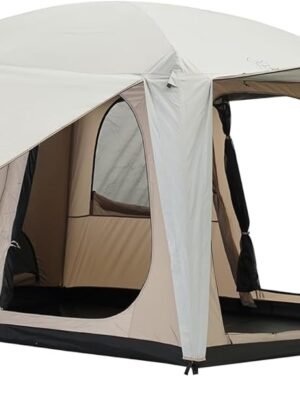 4-6 Person Camping Tent with 3 Door 2 Room Large Family Cabin Tents, Double Layer Waterproof Portable Glamping Tent, Big Tents for Outdoor Camping Hiking and Backpacking