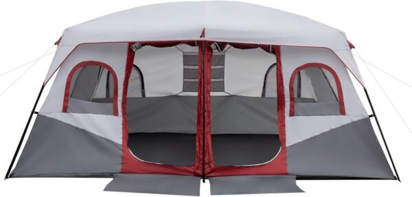 10 Person Tent | Large Multi Room Tent for Family | Included Tent Gear Loft Organizer for Camping Accessories | Portable Cabin Huge Tent with Carry Bag for Outdoor Car Camping，Family Tent
