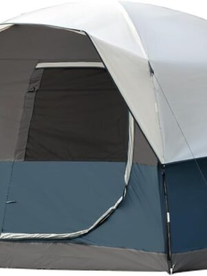 Cabin Tent 4-6 Person, Waterproof Camping Tent with Rain Cover Easy to Set Up, Portable Double Layer Large Family Tent for Outdoor Camping