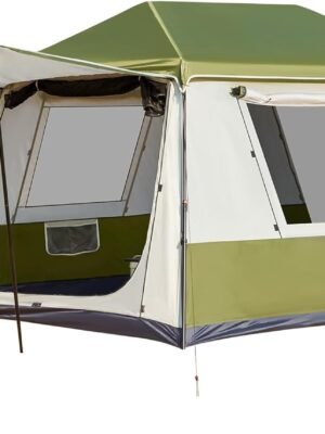 Instant Cabin Tent 4/6/8/10 Person, Family Large Camping Tent, 60s Easy Setup with Rainfly & Waterproof Portable with Carry Bag for Family Activities, 4 Season