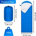 Sleeping Bags Portable Waterproof Camping Sleeping Bag for Adults Kids 4 Seasons Cold Weather or Warm Backpacking Hiking Mountaineering Indoor Outdoor Use
