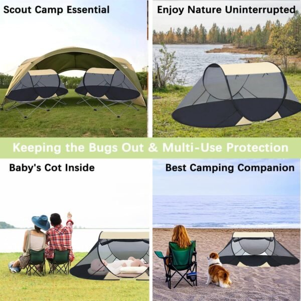Pop Up Mosquito Tent for Camping,1 Person Camping Tent with Bug Screen Tent,Mosquito Net Foldable Portable for Adults Kids