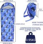 Kids Sleeping Bags - Camping Sleeping Bags with Carry Bag - Compact Sleeping Bag for Hiking, Backpacking 3 Season Warm & Cool Weather, Lightweight Waterproof Outdoor Travel for Boys Girls