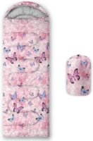 Kids Sleeping Bag for Boys Girls,Rocket Moon Print-Lightweight Warm Portable Outdoor Indoor-Waterproof Cold Weather Resistant Sleeping Bag for Camping Hiking