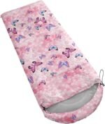 Kids Sleeping Bag for Boys Girls,Rocket Moon Print-Lightweight Warm Portable Outdoor Indoor-Waterproof Cold Weather Resistant Sleeping Bag for Camping Hiking