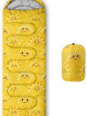 Kids Sleeping Bag for Boys and Girls,Monster Alien Print-Lightweight Warm Portable Outdoor Indoor-Waterproof Cold Weather Resistant Sleeping Bag for Camping Hiking