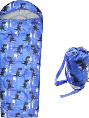 Kids Sleeping Bags - Camping Sleeping Bags with Carry Bag - Compact Sleeping Bag for Hiking, Backpacking 3 Season Warm & Cool Weather, Lightweight Waterproof Outdoor Travel for Boys Girls
