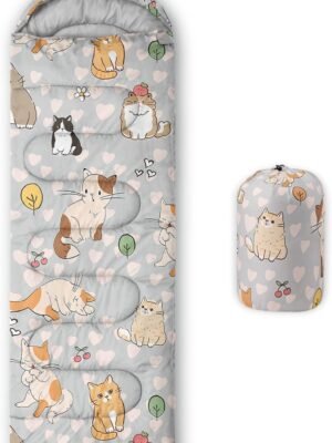 Camping Sleeping Bags,3 Season Warm & Cool Weather,Lightweight,Waterproof Sleeping Bags for Adults & Kids,Traveling,and Outdoors,Camping Gear Equipment