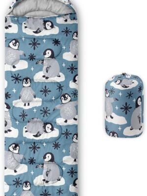 Kids Sleeping Bag for Boys and Girls,Monster Alien Print-Lightweight Warm Portable Outdoor Indoor-Waterproof Cold Weather Resistant Sleeping Bag for Camping Hiking