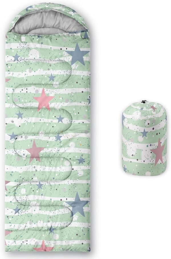 Kids Sleeping Bag for Boys Girls,3D Basketball Print-Lightweight Warm Portable Outdoor Indoor-Waterproof Cold Weather Resistant Sleeping Bag for Camping Hiking