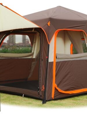 Instant Tent 6-8 Person(C),Large Family Cabin Tents,Automatic Tent Build Quickly in 60S,2 Rooms,2 Top Windows,3 Doors and 3 Windows with Mesh,Waterproof,Big Tents for Outdoor,Picnic,Camping