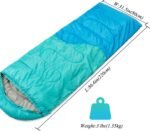 Sleeping Bag - 3 Seasons for Adults Kids Boys Girls Camping Hiking - Warm Cold Weather Lightweight Portable with Compression Bag for Backpacking in Spring, Summer, Fall and Winter