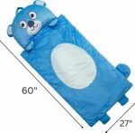 Kid's Nap Buddies Character Preschool Nap Mat, Toddler Sleeping Bag with Pillow for Daycare, Ages 3+