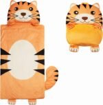 Kid's Nap Buddies Character Preschool Nap Mat, Toddler Sleeping Bag with Pillow for Daycare, Ages 3+