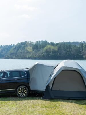 6 Person SUV Tent for Camping, Double Layer PU3000mm and UPF 50+ UV Waterproof Car Tents, Includes Rainfly and Storage Bag, 10FT L x 10FT W