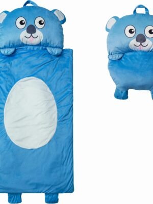 Kid's Nap Buddies Character Preschool Nap Mat, Toddler Sleeping Bag with Pillow for Daycare, Ages 3+