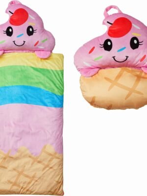 Kid's Nap Buddies Character Preschool Nap Mat, Toddler Sleeping Bag with Pillow for Daycare, Ages 3+